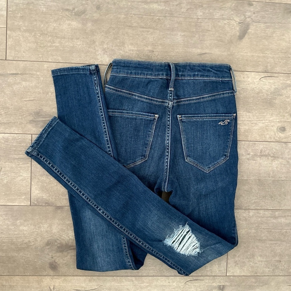 New Hollister Distressed Ultra High Rise Jean Leggings Advanced Stretch 00